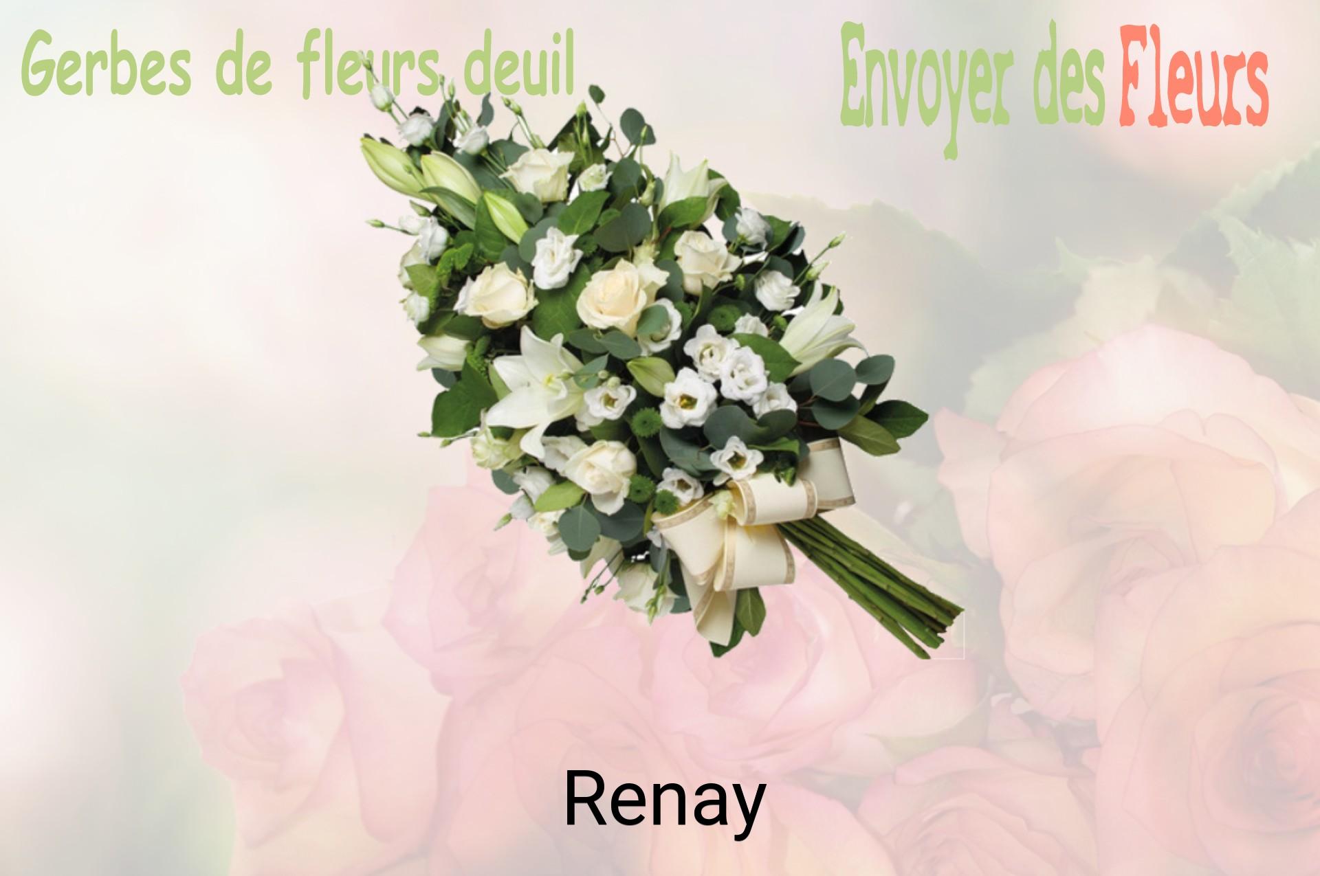 Gerbe de fleurs de deuil livrée à Renay